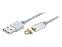 Uniformatic - Câble USB - 4 pin mini-USB Type A (M) pour Micro-USB de type B (M) magnétique - USB 2.0 - 1 m 10541