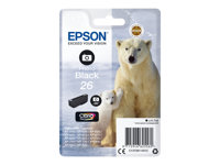 Epson 26 - 4.7 ml - photo noire - original - blister - cartouche d'encre - pour Expression Premium XP-510, 520, 600, 605, 610, 615, 620, 625, 700, 710, 720, 800, 810, 820 C13T26114012