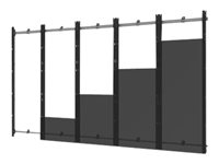 Peerless-AV SEAMLESS Kitted Series - Kit de montage (plaque murale, support de fixation) - modulaire - pour mur vidéo 5x5 LED - cadre en aluminium - noir et argent DS-LEDTVF-5X5