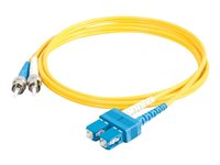 C2G SC-ST 9/125 OS1 Duplex Singlemode PVC Fiber Optic Cable (LSZH) - Cordon de raccordement - mode unique ST (M) pour mode unique SC (M) - 30 m - fibre optique - duplex - 9 / 125 micromètres - OS1 - sans halogène - jaune 85585