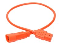 Tripp Lite 2ft Computer Power Extension Cord 10A 18 AWG C14 C13 Orange 2' - Rallonge de câble d'alimentation - IEC 60320 C14 pour IEC 60320 C13 - CA 100-250 V - 10 A - 61 cm - orange P004-002-AOR