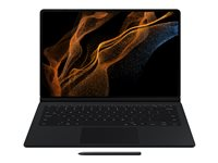 Samsung EF-DX900 - Clavier et étui (couverture de livre) - avec pavé tactile - rétroéclairé - POGO pin - noir clavier, noir étui - pour Galaxy Tab S8 Ultra EF-DX900BBEGFR