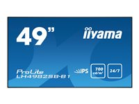 iiyama ProLite LH4982SB-B1 - Classe de diagonale 49" (48.5" visualisable) écran LCD rétro-éclairé par LED - signalisation numérique - 1080p 1920 x 1080 - noir LH4982SB-B1