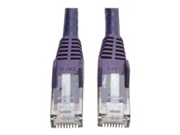 Tripp Lite 10ft Cat6 Gigabit Snagless Molded Patch Cable RJ45 M/M Purple 10' - Cordon de raccordement - RJ-45 (M) pour RJ-45 (M) - 3.05 m - UTP - CAT 6 - moulé, sans crochet, bloqué - violet N201-010-PU