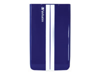 Verbatim GT SuperSpeed - Disque dur - 500 Go - externe (portable) - 2.5" - USB 3.0 - blleu avec des bandes blanches 53085