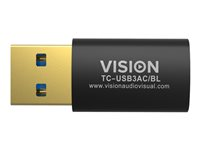 Vision Professional - Adaptateur USB - USB type A (M) pour 24 pin USB-C (F) - USB 3.0 - noir TC-USB3AC/BL