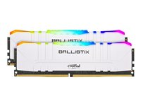 Ballistix RGB - DDR4 - kit - 32 Go: 2 x 16 Go - DIMM 288 broches - 3200 MHz / PC4-25600 - CL16 - 1.35 V - mémoire sans tampon - non ECC - blanc BL2K16G32C16U4WL