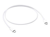 Apple - Câble Thunderbolt - 24 pin USB-C (M) pour 24 pin USB-C (M) - USB 3.1 Gen 2 / Thunderbolt 3 - 80 cm MQ4H2ZM/A