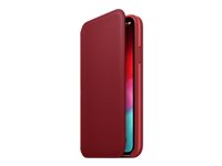 Apple Folio (PRODUCT) RED - Protection à rabat pour téléphone portable - cuir - rouge - pour iPhone XS MRWX2ZM/A