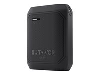Griffin Survivor - Banque d'alimentation - 10050 mAh - 10 Watt - 2.1 A (USB) - sur le câble : Micro-USB - noir GC42142-2