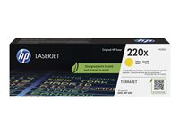 HP 220X - À rendement élevé - jaune - original - LaserJet - boîte - cartouche de toner (W2202X) - pour Color LaserJet Pro 4201dn, 4201dne, 4201dw, 4201dwe, 4202dn, 4202dw, 4203dw W2202X