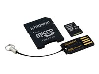 Kingston Multi-Kit / Mobility Kit - Carte mémoire flash (adaptateur microSDXC vers SD inclus(e)) - 64 Go - UHS Class 1 / Class10 - microSDXC UHS-I - avec USB Reader MBLY10G2/64GB
