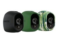Arlo Replaceable Skins - Housse de protection pour appareil photo - noir, vert, camouflage (pack de 3 ) VMA1200-10000S