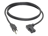 Tripp Lite 6ft Computer Power Cord Cable 5-15P to Left Angle C13 10A 18AWG 6' - Câble d'alimentation - IEC 60320 C13 pour NEMA 5-15 (M) - CA 110 V - 1.8 m - connecteur à angle gauche - noir P006-006-13LA