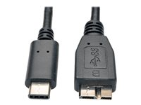 Tripp Lite 3ft USB 3.1 Cable USB Type-C USB-C to Micro-B M/M Gen 1.5 Gbps 3' - Câble USB - Micro-USB Type B (M) pour USB-C (M) - USB 3.1 - 91.4 cm - moulé - noir U426-003