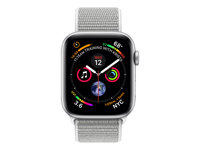 Apple Watch Series 4 (GPS) - 44 mm - aluminium argenté - montre intelligente avec boucle sport - nylon tissé - coquillage - taille de bande 145-220 mm - 16 Go - Wi-Fi, Bluetooth - 36.7 g MU6C2NF/A