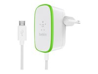 Belkin Home Charger with hardwired cable - Adaptateur secteur - 12 Watt - 2.4 A (Micro-USB de type B) - blanc F7U009VF06-WHT