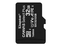 Kingston Canvas Select Plus - Carte mémoire flash - 32 Go - A1 / Video Class V10 / UHS Class 1 / Class10 - microSDHC UHS-I SDCS2/32GBSP