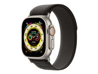 Apple Watch Ultra - 49 mm - titane - montre intelligente avec Boucle Trail - deux couches de matières textiles tissées - noir/gris - taille du bracelet : M/L - 32 Go - Wi-Fi, LTE, UWB, Bluetooth - 4G - 61.3 g MQFX3NF/A