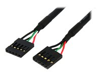 StarTech.com Cable adaptateur interne carte mere 5 broches USB IDC de 46 cm - F/F - Câble USB - IDC 5 broches (F) pour IDC 5 broches (F) - USB 2.0 - 45.7 cm - noir USBINT5PIN
