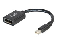 C2G 15cm Mini DisplayPort to DisplayPort Adapter Converter 4K UHD - Mini DP Male to DP Female - Black - Câble DisplayPort - Mini DisplayPort (M) pour DisplayPort (F) - 15 cm - noir 84303