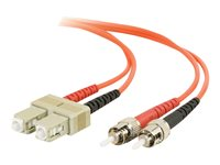 C2G SC-ST 62.5/125 OM1 Duplex Multimode PVC Fiber Optic Cable (LSZH) - Cordon de raccordement - SC multi-mode (M) pour ST multi-mode (M) - 15 m - fibre optique - duplex - 62,5 / 125 microns - OM1 - sans halogène - orange 85456
