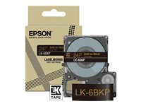 Epson LabelWorks LK-6BKP - Métallique - or sur noir - Rouleau (2,4 cm x 9 m) 1 cassette(s) boîte de suspension - cartouche de bande - pour LabelWorks LW-C610 C53S672096