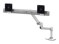 Ergotron LX Desk Dual Direct Arm - Kit de montage (bras articulé, fixation par pince pour bureau, serre-joint en C) - pour 2 écrans LCD - blanc - Taille d'écran : jusqu'à 25 pouces 45-527-216