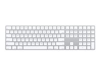 Apple Magic Keyboard with Numeric Keypad - Clavier - Bluetooth - QWERTY - Danois - argent - pour 10.2-inch iPad; 10.5-inch iPad Air; 10.9-inch iPad Air; 11-inch iPad Pro; iPad mini 5 MQ052DK/A