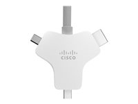 Cisco Multi-head - Câble vidéo / audio / données - HDMI mâle pour HDMI, Mini DisplayPort, 24 pin USB-C mâle - 2.5 m - pour Webex Board 55, Board 70, Room 55, Room 70, Room Kit, Room Kit Plus PTZ, Room Kit Pro CAB-HDMI-MUL4K-2M=
