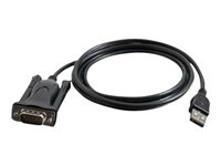 C2G Serial RS232 Adapter Cable - Câble USB / série - USB (M) pour DB-9 (M) - 1.5 m - noir 86887