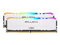Ballistix RGB - DDR4 - kit - 16 Go: 2 x 8 Go - DIMM 288 broches - 3200 MHz / PC4-25600 - CL16 - 1.35 V - mémoire sans tampon - non ECC - blanc BL2K8G32C16U4WL