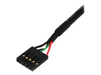 StarTech.com Cable adaptateur interne de carte mere 60 cm 5 broches USB IDC F/F - Câble USB - IDC 5 broches (F) pour IDC 5 broches (F) - USB 2.0 - 60.7 cm - noir USBINT5PIN24