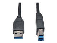 Eaton Tripp Lite Series USB 3.2 Gen 1 SuperSpeed Device Cable (A to B M/M) Black, 15 ft. (4.57 m) - Câble USB - USB Type B (M) pour USB type A (M) - USB 3.0 - 4.57 m - noir U322-015-BK