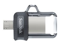 SanDisk Ultra Dual M3.0 - Clé USB - 16 Go - USB 3.0 / micro USB SDDD3-016G-G46