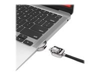 Compulocks MacBook Air M1 Adaptateur Ledge avec câble antivol à combinaison argentée - Câble de sécurité - argent - pour MacBook Air 13,3" MBALDG03KL
