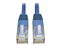 Tripp Lite Cat6 Gigabit Molded Patch Cable RJ45 M/M 550MHz 24 AWG Blue 1' - Cordon de raccordement - RJ-45 (M) pour RJ-45 (M) - 30 cm - UTP - CAT 6 - IEEE 802.3ab/IEEE 802.5 - moulé, bloqué - bleu N200-001-BL