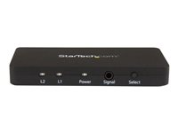 StarTech.com Switch vidéo HDMI automatique à 2 ports avec boîtier en aluminium et support MHL - Commutateur HDMI 2x1 - 4K 30Hz - Commutateur vidéo/audio - 2 x HDMI - de bureau - AC 100/230 V - pour P/N: SVA5H2NEUA VS221HD4K