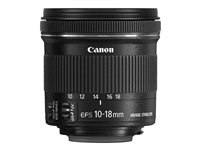Canon EF-S - Objectif zoom grand angle - 10 mm - 18 mm - f/4.5-5.6 IS STM - Canon EF - pour EOS 100, 1200, 650, 70, 700, Kiss X6i, Kiss X7, Kiss X70, Kiss X7i, Rebel SL1, Rebel T5i 9519B005