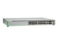Allied Telesis CentreCOM AT-GS924MPX - Commutateur - Géré - 24 x 10/100/1000 (PoE+) + 2 x SFP Gigabit combiné + 2 x 10 Gigabit SFP+ - de bureau, Montable sur rack - PoE+ (370 W) AT-GS924MPX-50