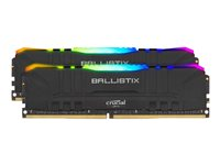 Ballistix RGB - DDR4 - kit - 16 Go: 2 x 8 Go - DIMM 288 broches - 3000 MHz / PC4-24000 - CL15 - 1.35 V - mémoire sans tampon - non ECC - noir BL2K8G30C15U4BL