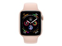 Apple Watch Series 4 (GPS + Cellular) - 40 mm - or-aluminium - montre intelligente avec bande sport - fluoroélastomère - sable rose - taille de bande 130-200 mm - 16 Go - Wi-Fi, Bluetooth - 4G - 30.1 g MTVG2NF/A