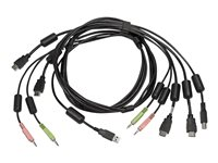 Avocent - Câble clavier/vidéo/souris/audio - USB, jack mini, HDMI (M) pour USB type B, jack mini, HDMI (M) - 1.83 m - pour Avocent SV340H CBL0128