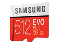 Samsung EVO Plus MB-MC512GA - Carte mémoire flash (adaptateur microSDXC vers SD inclus(e)) - 512 Go - UHS-I U3 - microSDXC UHS-I MB-MC512GA/EU