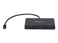 StarTech.com Splitter multi-écrans Mini DisplayPort vers 3x HDMI - Hub MST à 3 ports - Répartiteur Mini DP 1.2 vers 3x HDMI - Répartiteur vidéo/audio - 3 x HDMI - de bureau - AC 100/240 V MSTMDP123HD