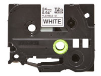 Brother TZe-FX251 - Adhésif - noir sur blanc - Rouleau (2,4 cm x 8 m) 1 cassette(s) ruban ID flexible - pour Brother PT-D600; P-Touch PT-3600, D610, D800, E550, P750, P900, P950; P-Touch EDGE PT-P750 TZEFX251
