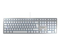 CHERRY KC 6000 SLIM POUR MAC - Clavier - USB - R.-U. - commutateur : CHERRY SX - argent JK-1610GB-1