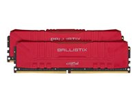 Ballistix - DDR4 - kit - 16 Go: 2 x 8 Go - DIMM 288 broches - 3000 MHz / PC4-24000 - CL15 - 1.35 V - mémoire sans tampon - non ECC - rouge BL2K8G30C15U4R