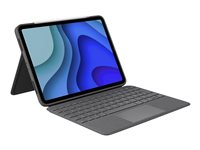 Logitech Folio Touch - Clavier et étui - avec trackpad - rétroéclairé - Apple Smart connector - QWERTZ - Allemand - graphite - pour Apple 11-inch iPad Pro (1ère génération, 2e génération) 920-009745