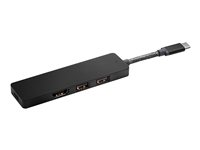 HP Envy USB-C Hub - Concentrateur (hub) - 1 x SuperSpeed USB 3.0 + 1 x HDMI + 1 x USB 2.0 + 1 x USB-C - de bureau - pour OMEN by HP Laptop 16; HP 27; Pavilion Aero Laptop 13; Portable 17; Spectre x360 Laptop 5LX63AA#ABB